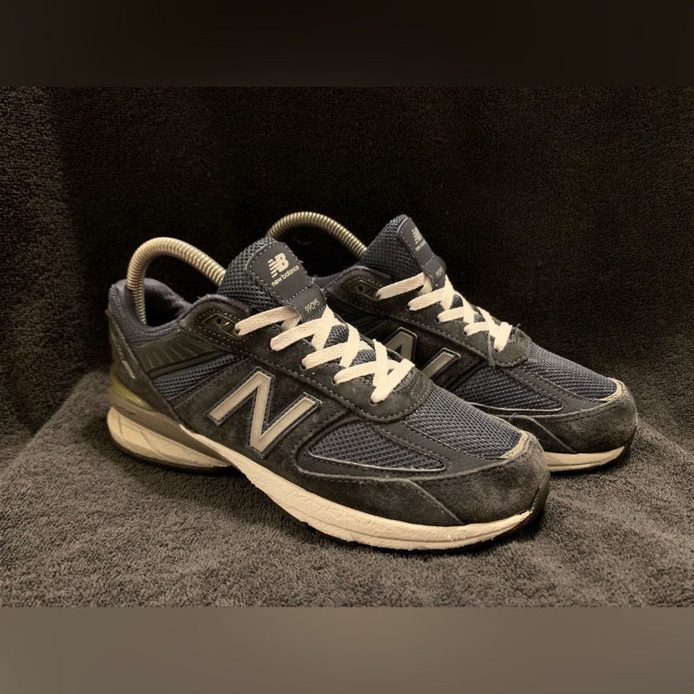 New Balance 990v5 Navy Blue Silver  GC990NV5 Size 5/6.5W